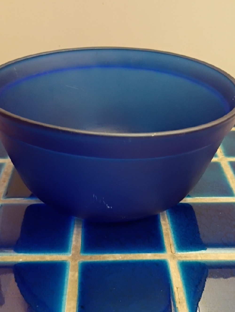 Matte Cobalt Blue Glass Bowl